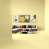 A modern and simple combination of three Nordic-style sofa background wall decorative paintings and living room hanging paintings details Picture